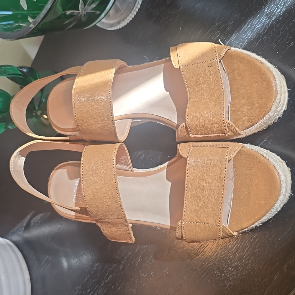 Eileen Fisher Winnie Espadrille Wedge Sandal 9.5